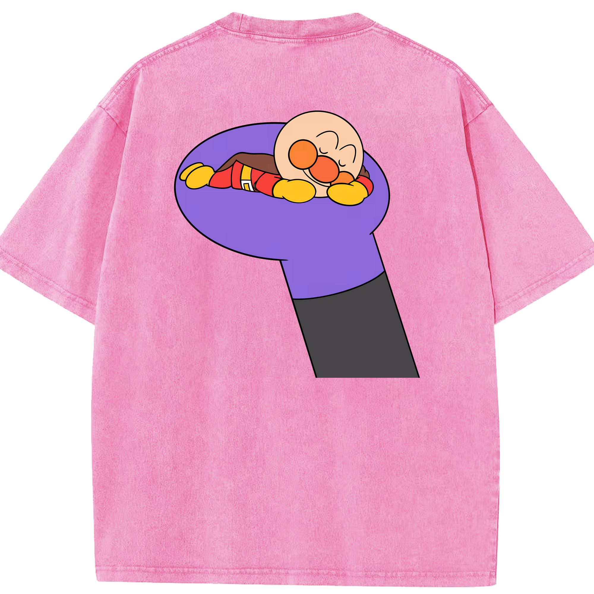 （画像用） アンパンマン Anpanman 綿100% ヴィンテージ風 半袖Tシャツ（背面プリント）